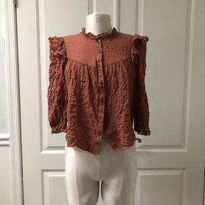 Zara Sienna Ruffled Blouse